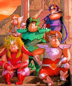 Fat Superheroes Knights Of The Zodiac paint-by-numbers