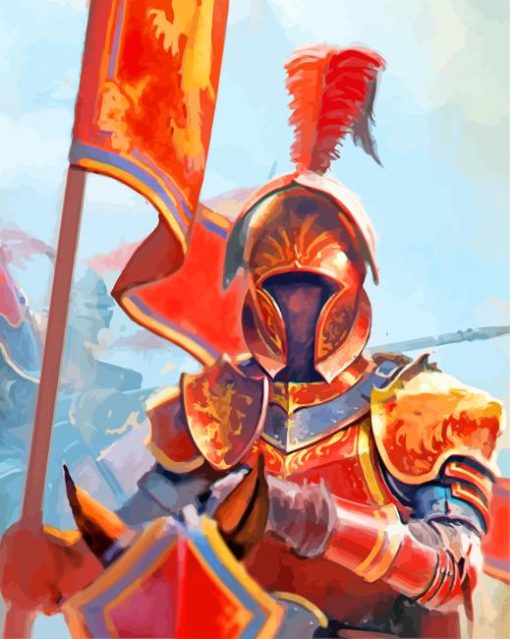 Aesthetic Knight Warrior paint by numbers