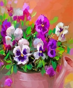 Aesthetic Pansies Flowers paint by numbers