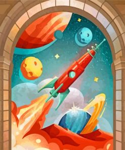 Aesthetic Rocket Art paint by numbers