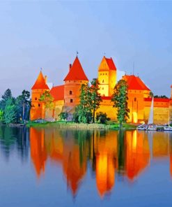 Aesthetic Trakai Island Castle paint by numbers