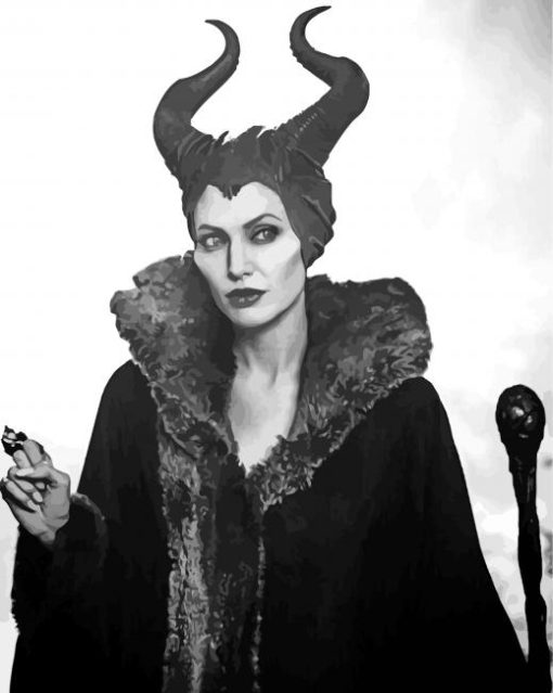 Angelina Jolie Maleficent Movie paint by numbers