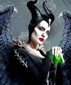 Angelina Jolie Maleficent paint by numbers