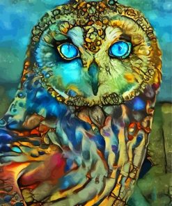 Artistic Owl Bird paint by numbers