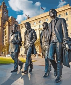 The Beatles Pier Head Liverpool paint by numbers