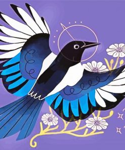 Beautiful Magpie paint by numbers