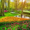 Beautiful Keukenhof Garden paint by numbers