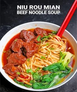 Beef Noodle Soup paint by numbers