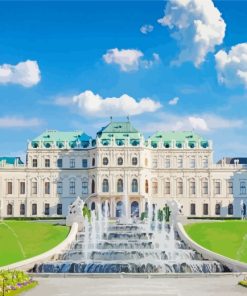 Belvedere Garden Vienna paint by numbers