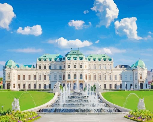 Belvedere Garden Vienna paint by numbers