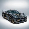 Black Koenigsegg paint by numbers