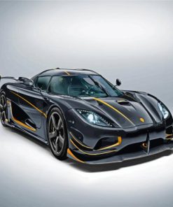 Black Koenigsegg paint by numbers