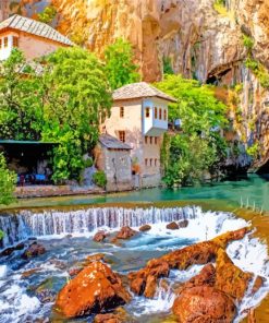 Blagaj Tekke Mostar paint by numbers