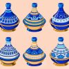 Blue Moroccan Tagines paint by numbers