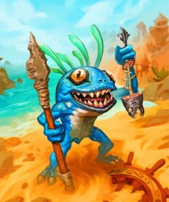 Blue Murloc paint by numbers