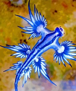 Blue Sea Nudibranch paint by numbers