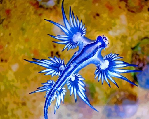 Blue Sea Nudibranch paint by numbers