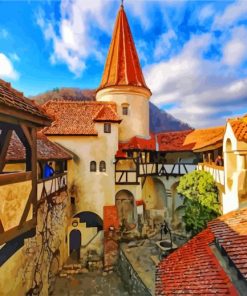 Brasov Bran Castle paint by numbers