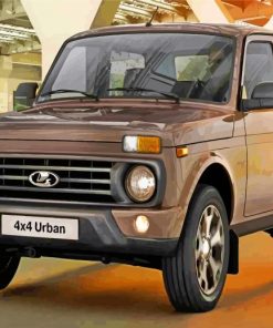 Brown Lada Car paint by numbers