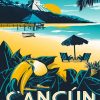 Cancun Beach Mexico paint by numbers