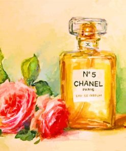 Yellow Chanel And Flowers paint by numbers