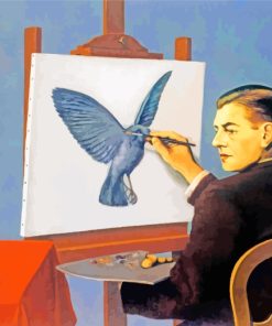 Clairvoyance Rene Magritte paint by numbers