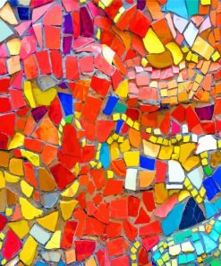 Colorful Mosaik paint by numbers