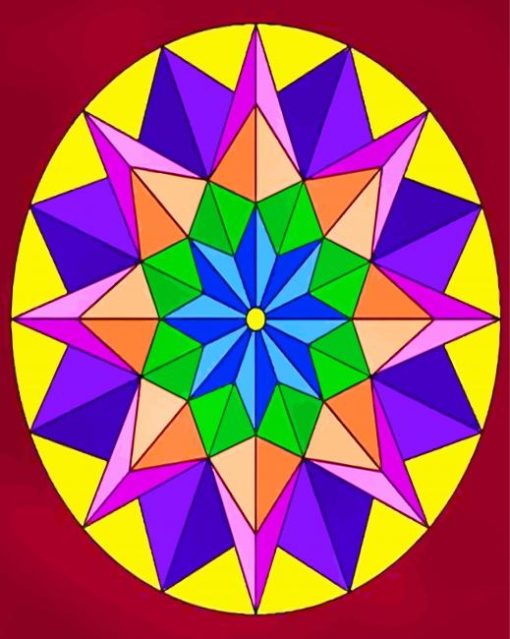 Colourful Mandala paint by numbers