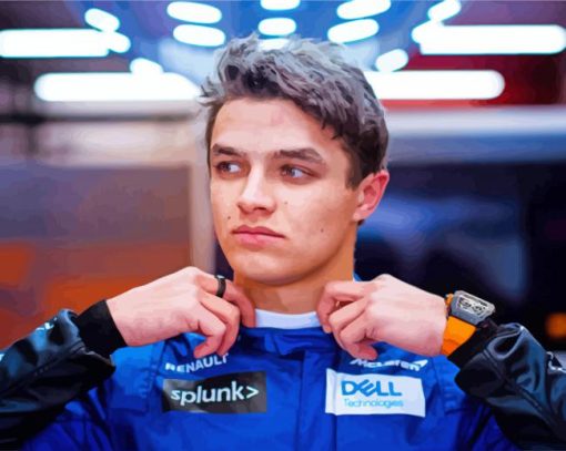 Lando Norris Racing Driver paint by numbers