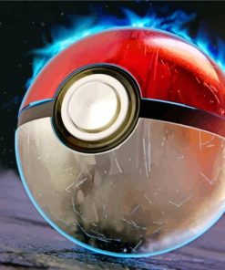 Cool Pokeball Pokemon paint by numbers