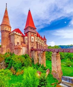 Corvin Castle Hunedoara paint by numbers