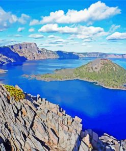 Crater Lake National Park In Oregon paint by numbers