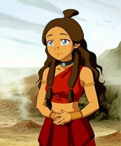 Cute Katara paint by numbers