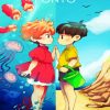 Cute Ponyo And Sosuke Anime paint by numbers