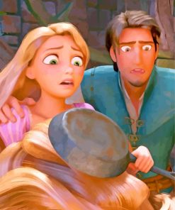 Cute Rapunzel And Flynn Rider Disney paint by number