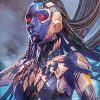 Cyborg Lady paint by numbers