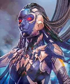 Cyborg Lady paint by numbers