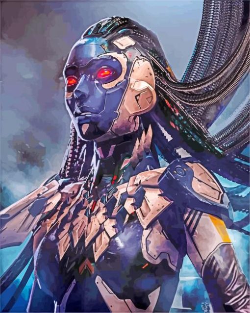 Cyborg Lady paint by numbers