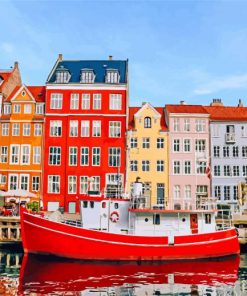 Nyhavn Copenhagen paint by numbers