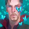 Doctor Strange Blue Butterflies Art-paint-by-numbers