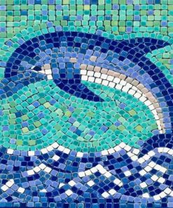 Dolphin Mosaik paint by numbers