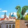 Dragon Bridge Ljubljana Slovenia paint by numbers