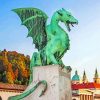 Dragon Bridge Ljubljana paint by numbers