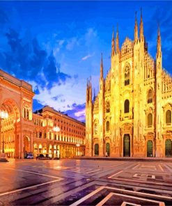 The Milan Cathedral By Night paint by numbers