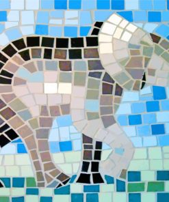 Elephant Mosaic paint by numbers