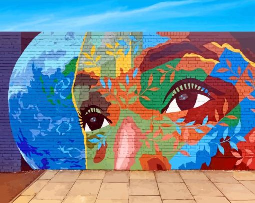 Eyes Mural paint by numbers