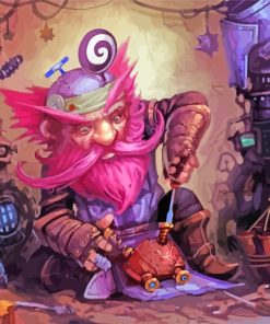 Fantasy Gnome Art paint by numbers