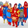 Fat Heroes Characters paint by numbers