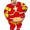 Fat Iron Man Cartoon paint by numbers