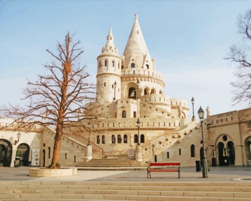 Fisherman's Bastion Budapest paint by numbers